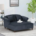 66-Inch Upholstered Loveseat Chaise Lounge Chair with Birch Legs