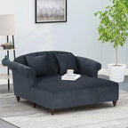 66-Inch Upholstered Loveseat Chaise Lounge Chair with Birch Legs