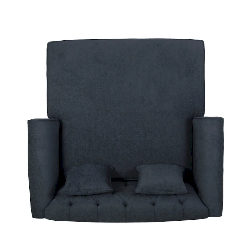 66-Inch Upholstered Loveseat Chaise Lounge Chair with Birch Legs