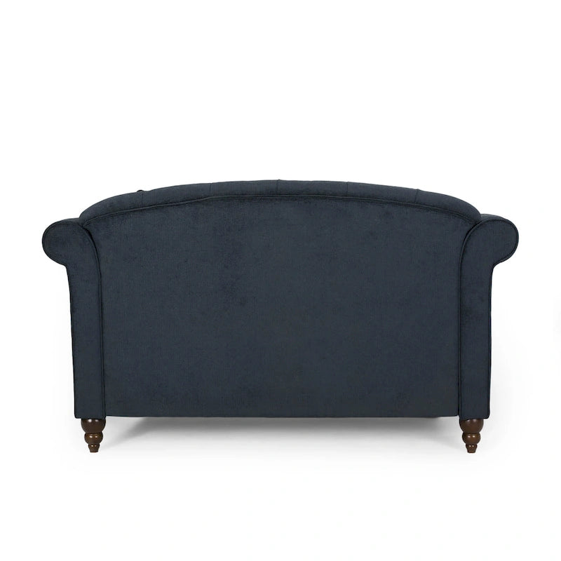 66-Inch Upholstered Loveseat Chaise Lounge Chair with Birch Legs