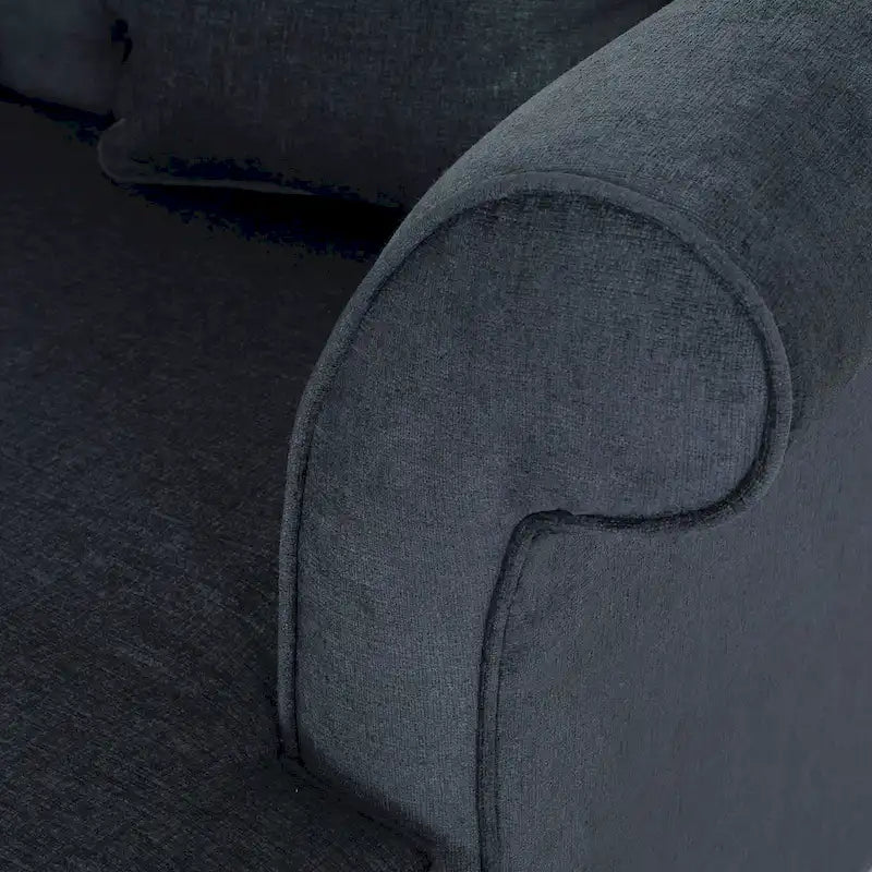 66-Inch Upholstered Loveseat Chaise Lounge Chair with Birch Legs