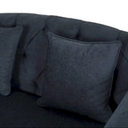 66-Inch Upholstered Loveseat Chaise Lounge Chair with Birch Legs