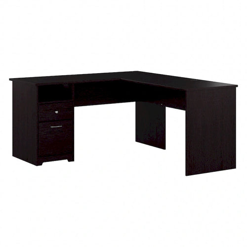 60W L-Desk with Hutch and Drawers