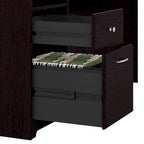 60W L-Desk with Hutch and Drawers