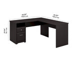 60W L-Desk with Hutch and Drawers