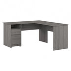 60W L-Desk with Hutch and Drawers