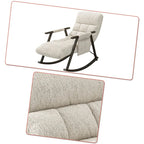 Modern Classic Fabric Upholstered Rocking Chair with Storage Pocket