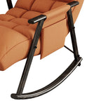Modern Classic Fabric Upholstered Rocking Chair with Storage Pocket