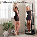 Swivel Jewelry Cabinet w/ Mirror Jewelry Storage Organizer