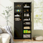67-Inch Tall Freestanding Bathroom Storage Cabinet with 5 Adjustable Shelves