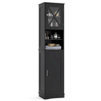 67-Inch Tall Freestanding Bathroom Storage Cabinet with 5 Adjustable Shelves