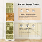 67-Inch Tall Freestanding Bathroom Storage Cabinet with 5 Adjustable Shelves