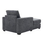 Oversized Chaise Lounger Modern Sofa Couch with Pillows, Charge Station & Cup Holders