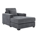 Oversized Chaise Lounger Modern Sofa Couch with Pillows, Charge Station & Cup Holders