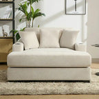 Oversized Chaise Lounger Modern Sofa Couch with Pillows, Charge Station & Cup Holders