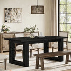 63-Inch Rectangular Wood Farmhouse Kitchen Dining Table for 4-6