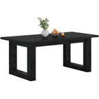 63-Inch Rectangular Wood Farmhouse Kitchen Dining Table for 4-6