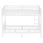 Metal Twin XL over Twin XL Bunk Bed for Teens and Adults,Space-Saving/Noise Reduced/No Box Spring Needed,White