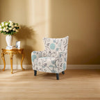 Modern Retro 30.25 High Back Upholstered Arm Chair with Wood Legs for Living Room