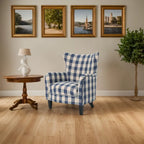 Modern Retro 30.25 High Back Upholstered Arm Chair with Wood Legs for Living Room
