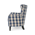 Modern Retro 30.25 High Back Upholstered Arm Chair with Wood Legs for Living Room
