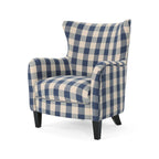 Modern Retro 30.25 High Back Upholstered Arm Chair with Wood Legs for Living Room