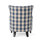 Modern Retro 30.25 High Back Upholstered Arm Chair with Wood Legs for Living Room