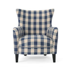 Modern Retro 30.25 High Back Upholstered Arm Chair with Wood Legs for Living Room