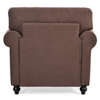 Brown Modern 37.4 Upholstered Accent Chair with Solid Wood Frame and Nailheads for Living Room