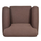 Brown Modern 37.4 Upholstered Accent Chair with Solid Wood Frame and Nailheads for Living Room