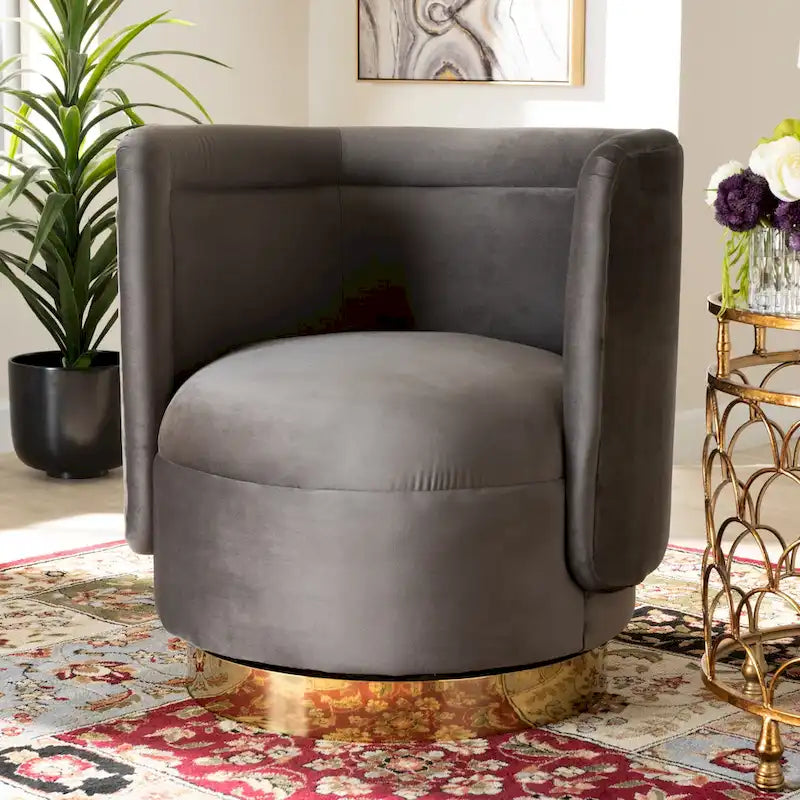 Upholstered Swivel Accent Chair
