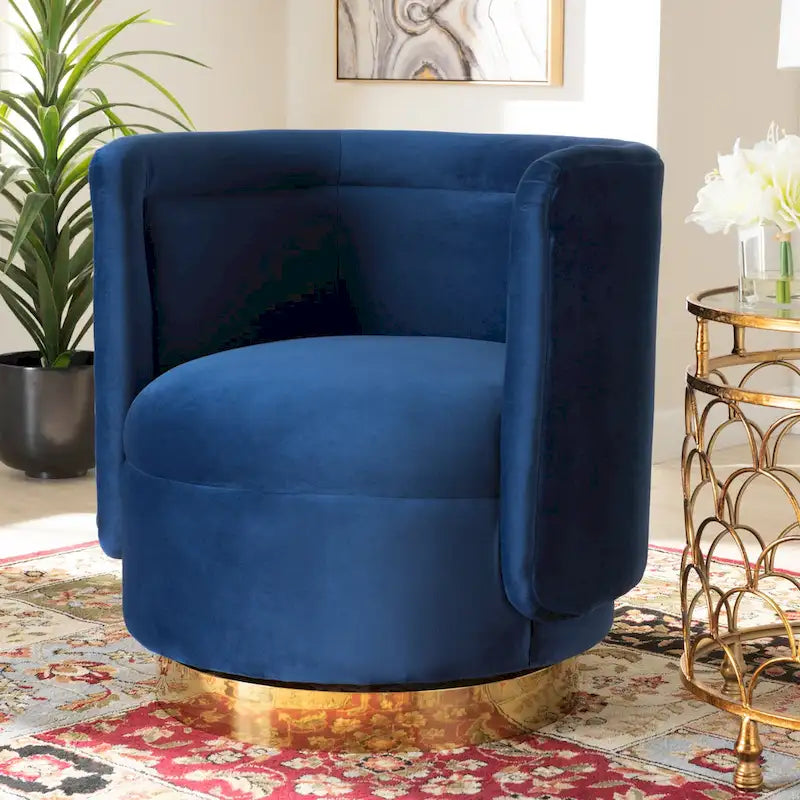 Upholstered Swivel Accent Chair