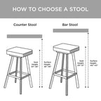 Industrial Reclaimed Wood and Metal Trestle Counter Stool