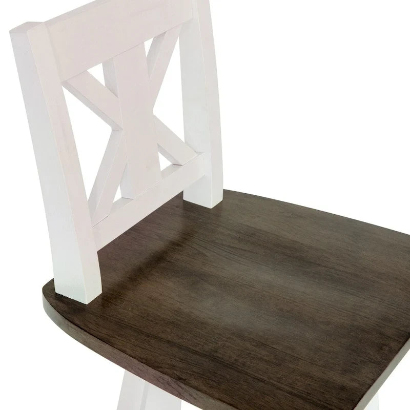 Modern Farmhouse Wooden Swivel Counter Stool