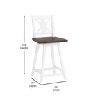 Modern Farmhouse Wooden Swivel Counter Stool