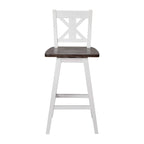 Modern Farmhouse Wooden Swivel Counter Stool