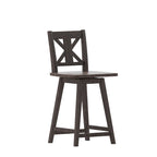 Modern Farmhouse Wooden Swivel Counter Stool