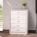 Mid-Century Modern 5-Drawer Tall Dresser with Clean Curves