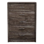 Mid-Century Modern 5-Drawer Tall Dresser with Clean Curves
