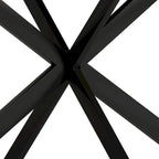 Retro Rectangular Extendable Dining Table with Black Embossed Iron Legs