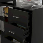 55-inch L Shaped Office Computer Desk w/ Drawers