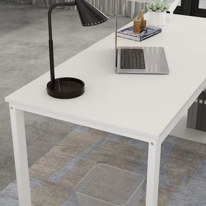55-inch L Shaped Office Computer Desk w/ Drawers