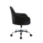 Home Office Desk Chair, Fabric And Roller Wheels