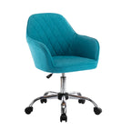 Home Office Desk Chair, Fabric And Roller Wheels