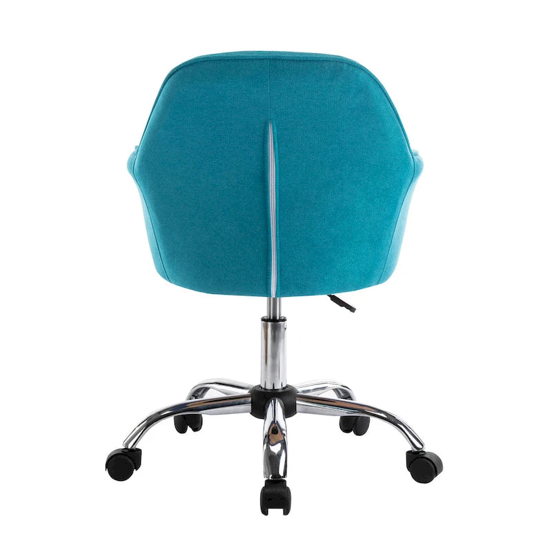 Home Office Desk Chair, Fabric And Roller Wheels