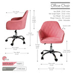 Home Office Desk Chair, Fabric And Roller Wheels