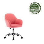 Home Office Desk Chair, Fabric And Roller Wheels