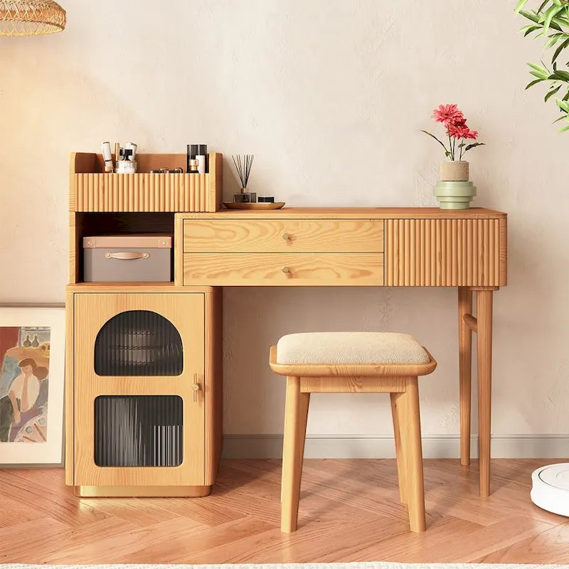 Vanity Makeup Table with 3 Drawers