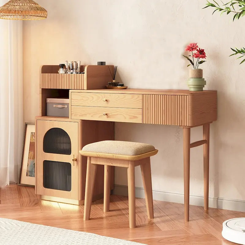 Vanity Makeup Table with 3 Drawers