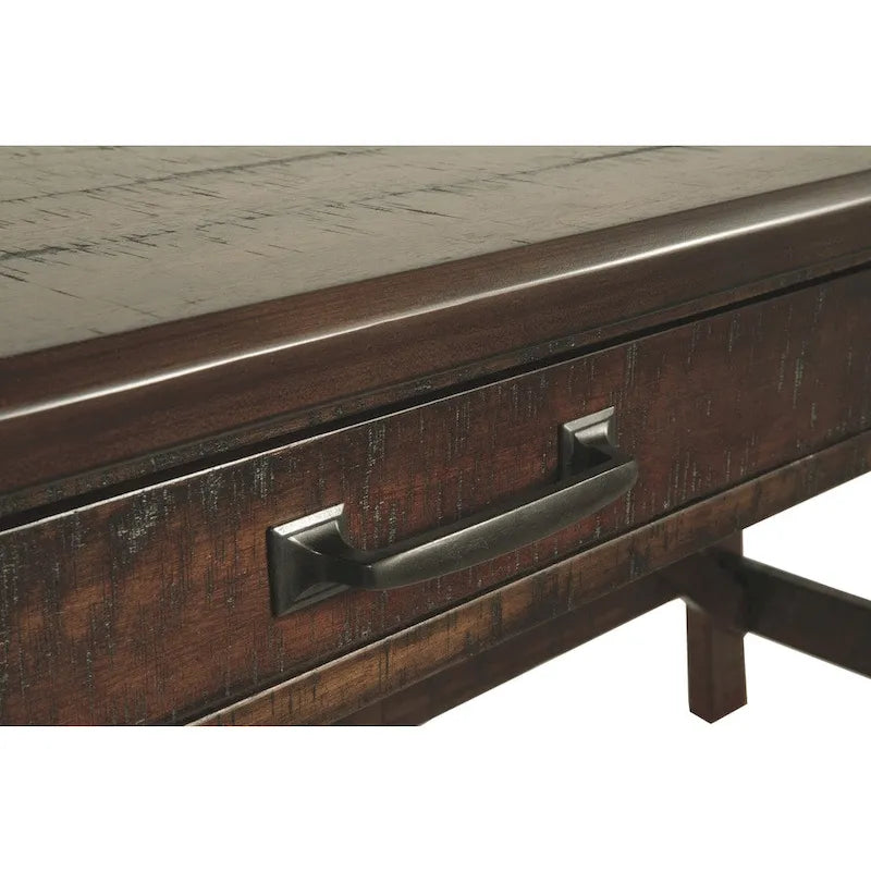 Rustic Brown Home Office Large Leg Desk